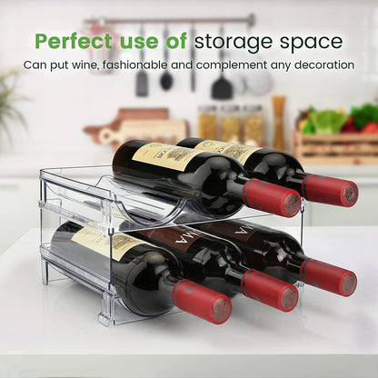 Spospo Water Bottle Organizer Set - Stackable Storage Racks for Cabinets, Fridges, and Pantries - 2-Pack Tumbler Holders