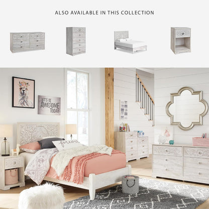 Paxberry Boho Dresser by Signature Design by Ashley in Whitewash Finish